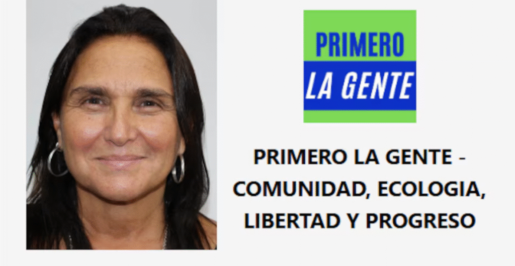 Fotografía de Marisol Pérez Tello y el logo de Primero la gente a la derecha.