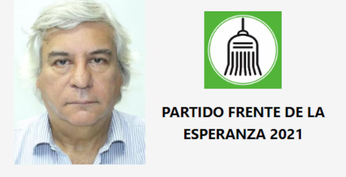 Fotografía de Popi Olivera a la izquierda y el logo de Frente de la Esperanza a la derecha.
