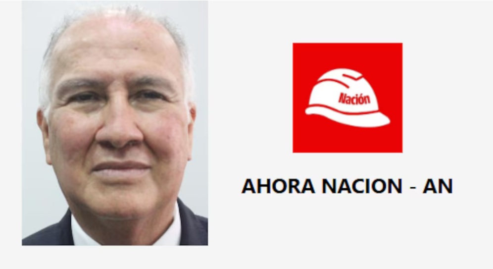 Fotografía de Lepéz Chau a la izquierda y el logo de Ahora Nación a la derecha.